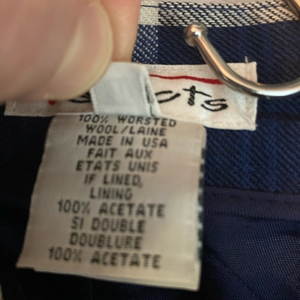 Vintage Talbots blue plaid 100% worsted wool short pants size 10 - Picture 7 of 8
